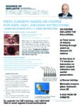 PIEZO-SURGERY HANDS-ON COURSE FOR SAFE, FAST, AND EASY EXTRACTIONS.
